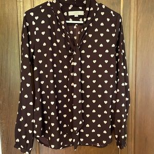 LOFT heart blouse